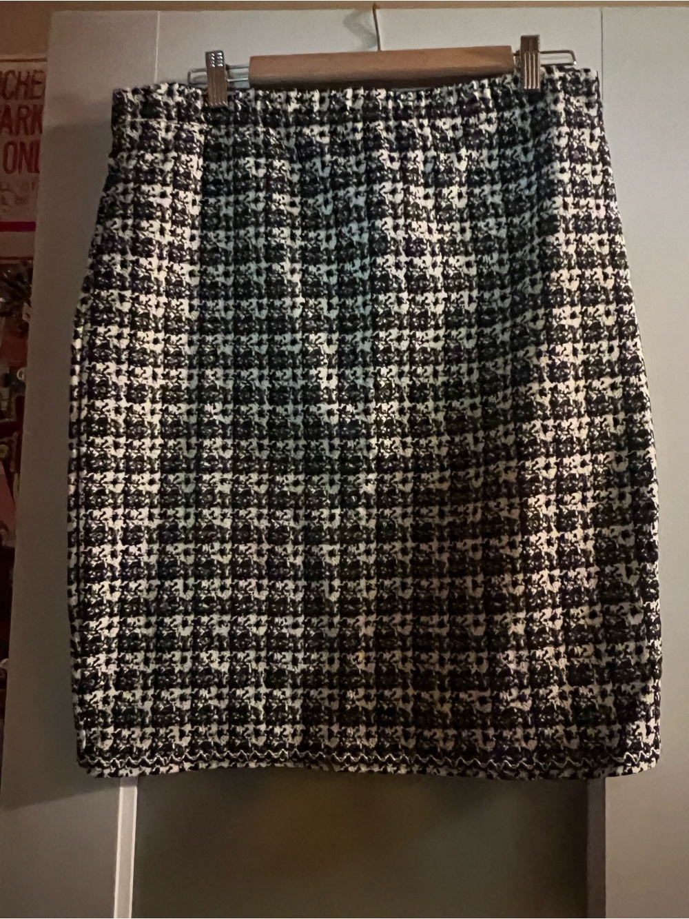 Max Studio Black and White Tweed Pencil Skirt